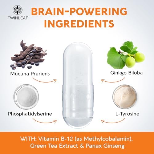 Close up of the 1000 milligram proprietary blend label on the USA imported brain supplement