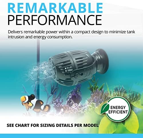 Compact aquatic circulation pump placed inside glass tank