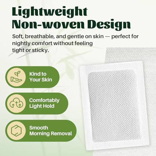 Close up of the breathable adhesive sheet and herbal powder pack