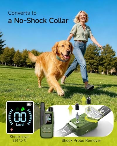 Long range 4200 feet dual dog trainer system with adjustable silicone comfort probes