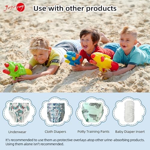Interior waterproof material lining of the Joyo Roy toddler potty training pants.