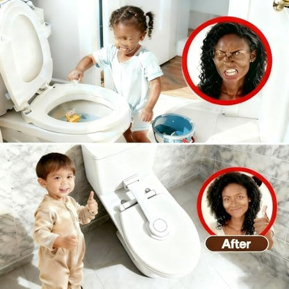 Firstblow toddler bathroom safety guard illustrating the strong adhesive backing side.
