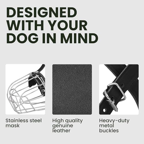 BRONZEDOG stainless steel basket muzzle highlighting the wide open spaces for drinking water