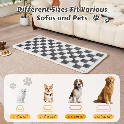AMZWISE dog sofa protector mat layout demonstrating the full rectangle dimensions