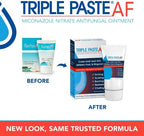 Triple Paste AF miconazole nitrate skin cream box showing ingredients and directions