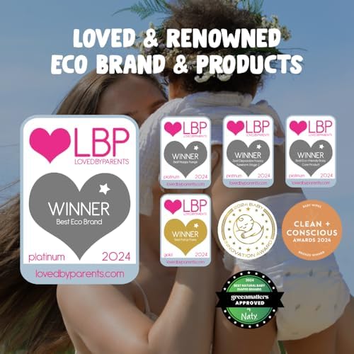 Eco by Naty nursing pads displayed with eco-friendly branding