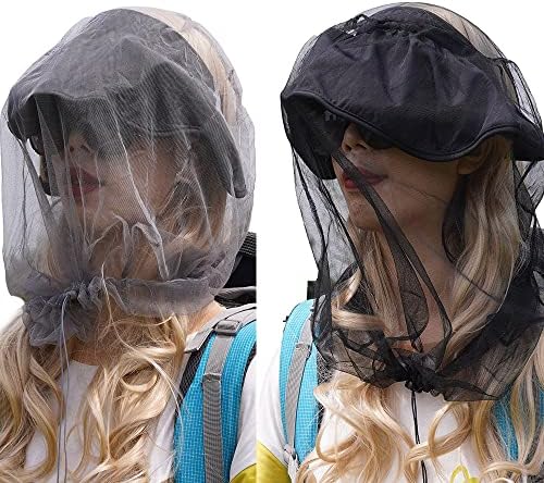 Two pack mosquito face netting for outdoor activities
