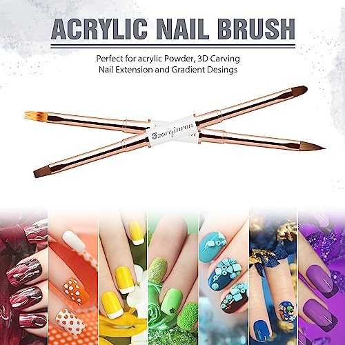Detailed view of lightweight metal handles on 3zorqinron nail art brushes