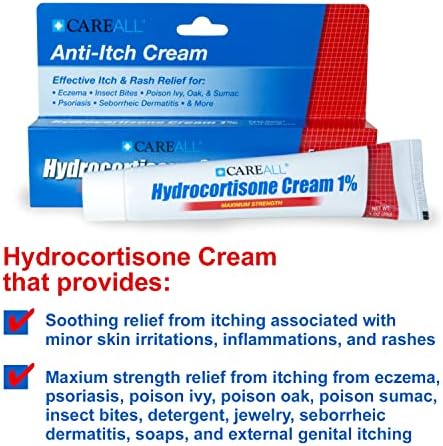CareAll 1 ounce tube of anti-itch cream for insect bites and rashes.
