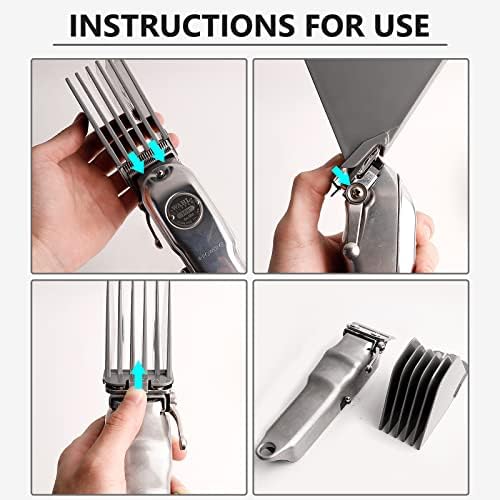 Close up of Afanso guide comb attachment mechanism