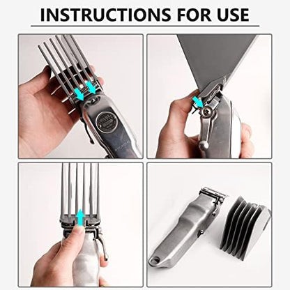 Close up of Afanso guide comb attachment mechanism