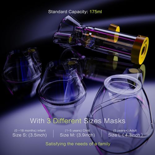 Sawozu compact travel friendly asthma spacer with child size comfortable mask