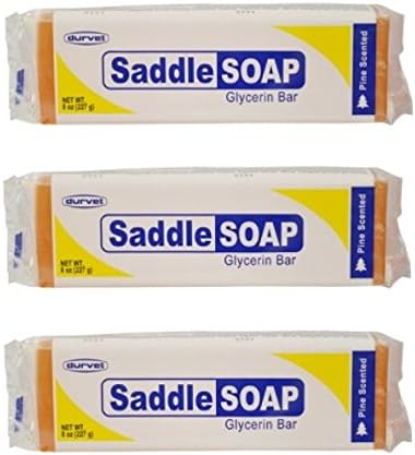 Durvet Saddle Soap Glycerin Bar for leather premium cleaning pack front view