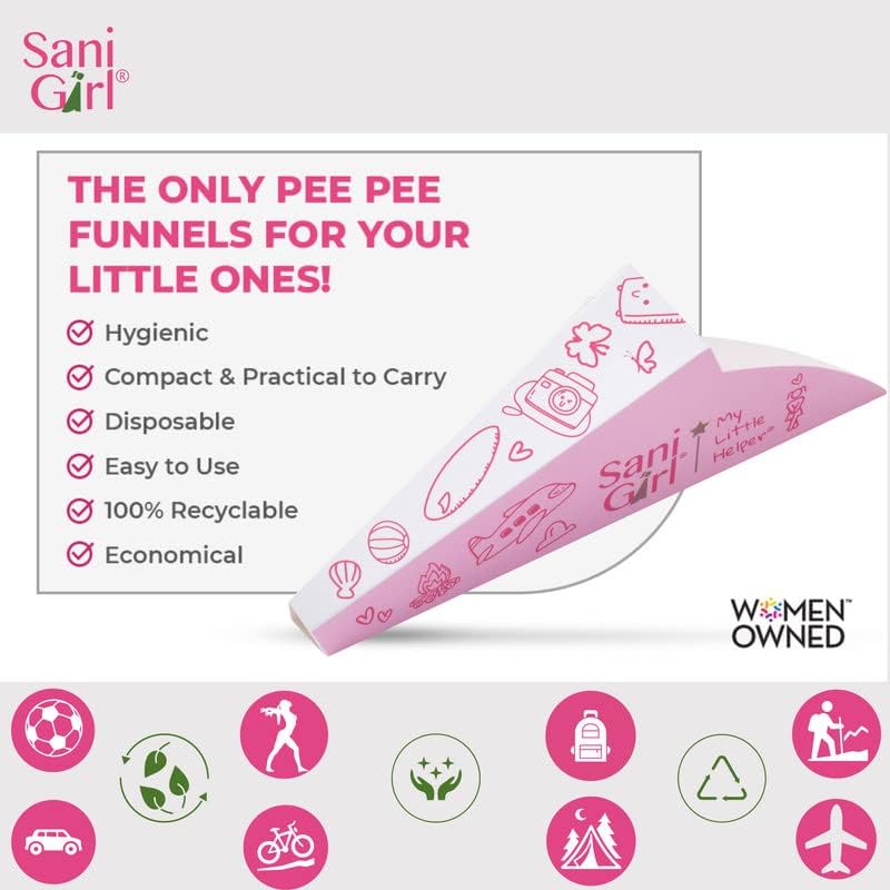 SaniGirl My Little Helper funnel size comparison and design features