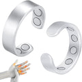 Cigmag 2PCS Copper Rings front view showing silver matte finish.