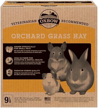 Oxbow Animal Health Orchard Grass, Guinea Pig Hay, Rabbit Hay, Small Pet Bunny Supplies, All Natural Grass for Guinea Pig, Bunny, Chinchilla & Hamster, Oxbow Rabbit Supplies for Bunnies, 9 lb. box - Image 2