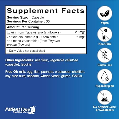 Patient One Meso-Z Vision 30 vegetable capsules supplement packaging