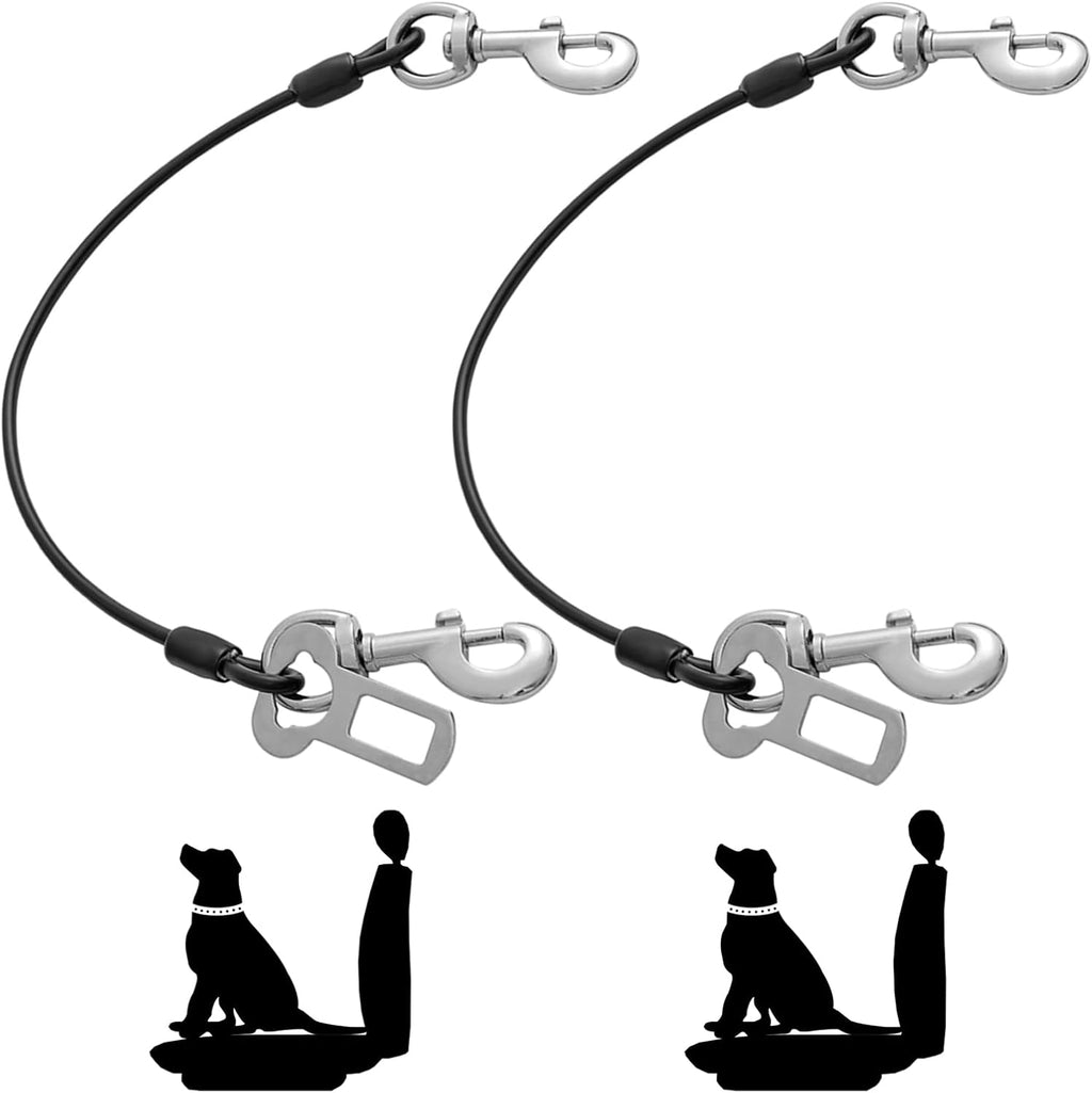 Mi Metty dog seat belt harness black 2 pack set