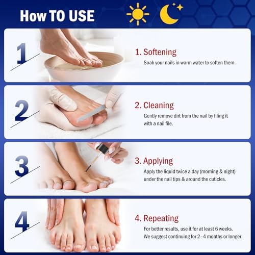 Instructions for filing and applying Bldaxn nail renewal solution