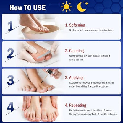 Instructions for filing and applying Bldaxn nail renewal solution