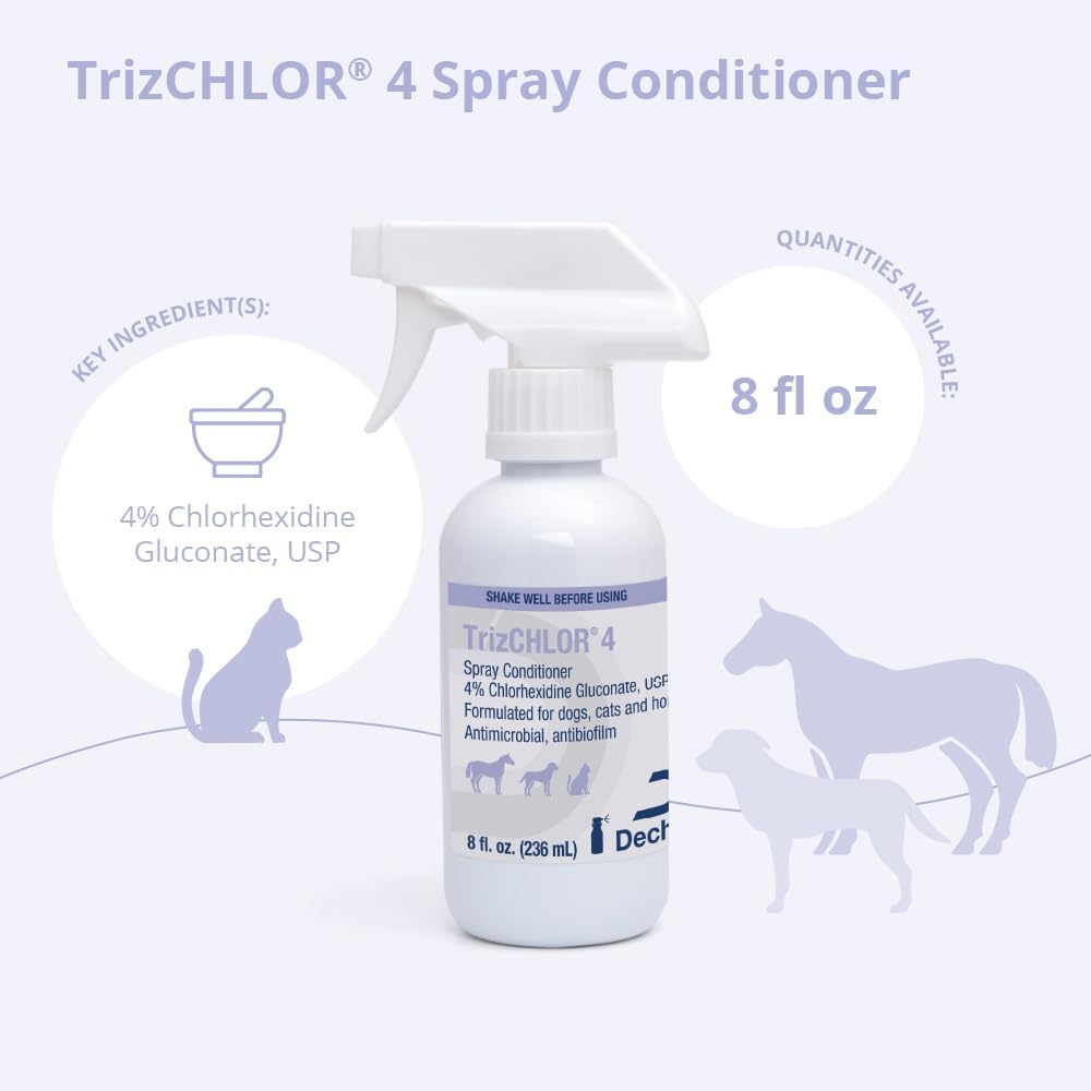 Dechra veterinary products 8 ounce leave on conditioner spray packaging details