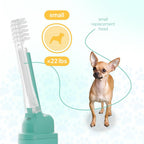 Detailed view of Petsie electric toothbrush bristles
