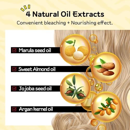 Texture view of the rich conditioning hair bleach cream blended with jojoba seed oil.