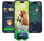 Petloc8 GPS tracker attached to a dog collar