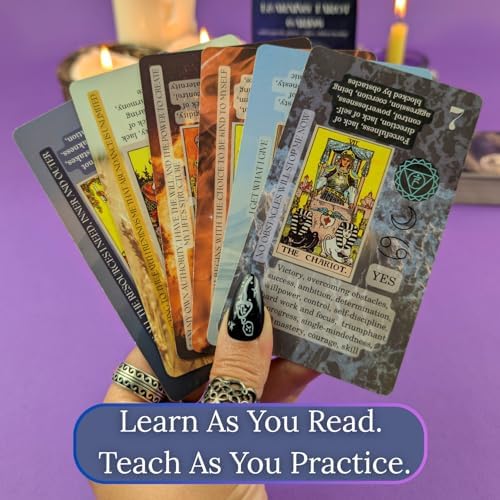 Back design of the Witchy Cauldron beginner learning tarot deck