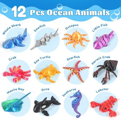 Toycost articulated sea animal figurines flexible movement