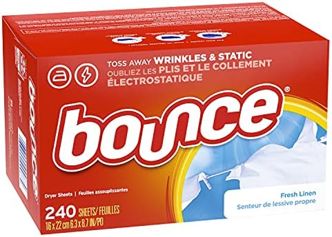 Bounce fresh linen scented dryer sheets laundry care product