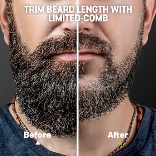 Brightup body groomer attachment and premium self-sharpening blades close up angle