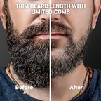 Brightup body groomer attachment and premium self-sharpening blades close up angle