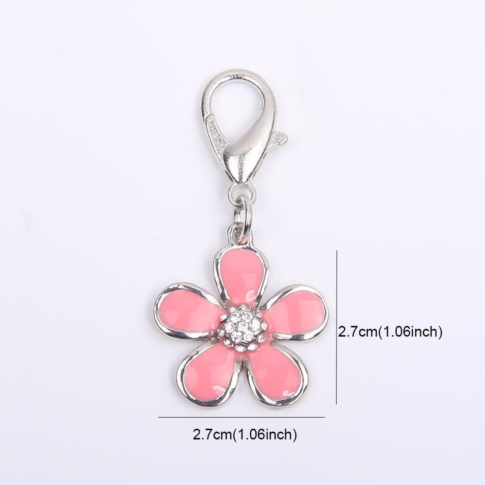 XKSRWE crystal pet jewelry charm attached to a dog necklace
