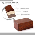 PCS Pet Crematory Supplies Wooden Cremation Urn bottom sliding panel mechanism