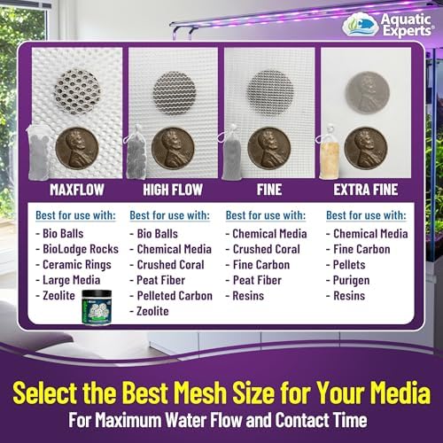 Aquatic Experts three by eight inch aquarium media bags