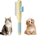 Pet Self Cleaning Comb For Cats & Dogs, 2 In 1 Flea Comb For Cats With Release Button, Skin Friendly Dematting Rake For Shedding, Indoor Grooming Tool For Long Hair Small Animals (White) - Image 9