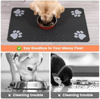 Dk177 Mess Proof Pet Food Mat non slip rubber bottom