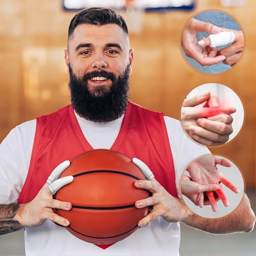 Premium imported finger protectors package showing thirty pieces for joint pain relief.