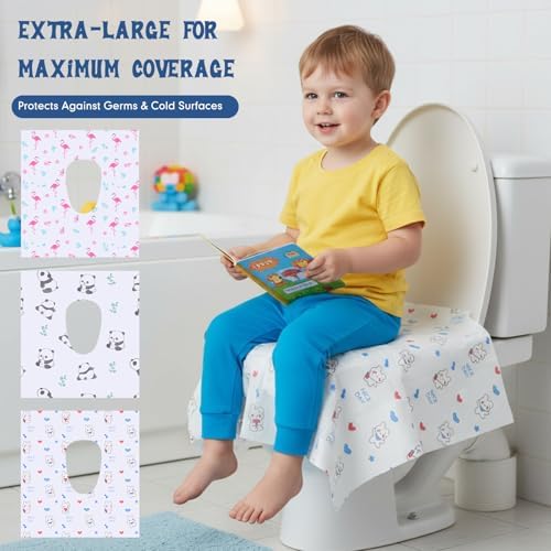 Dunzoom personal hygiene toilet mats packed inside a travel backpack pocket