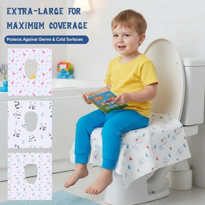 Dunzoom personal hygiene toilet mats packed inside a travel backpack pocket