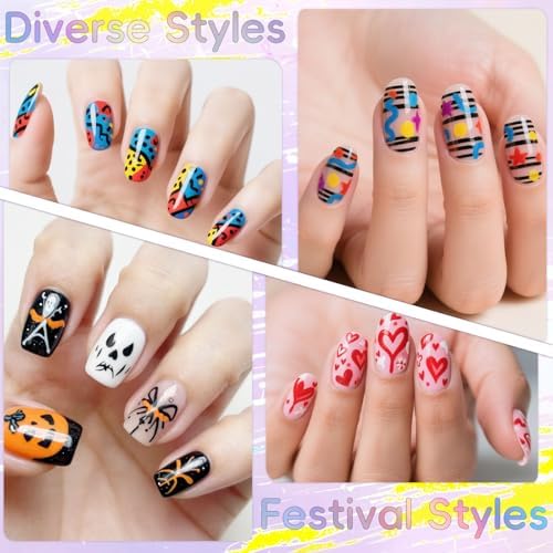Nail Art Pens Set 12 Colors Nail Art Markers for DIY Painting Nails, Drawing, Dotting & Liner Designs, Nail Pens for Adults & Teens Nail Art, Home Salon Beauty Manicure Tools, 2026 New - Image 3