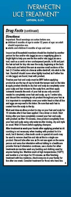 Back view of Morf Energy Support lice treatment lotion bottle