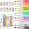 Ionsgako 12 Colors Nail Art Pens Set front view