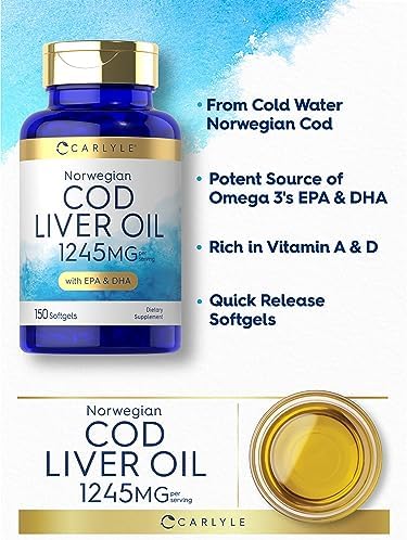 Carlyle Norwegian Cod Liver Oil supplement facts nutritional label
