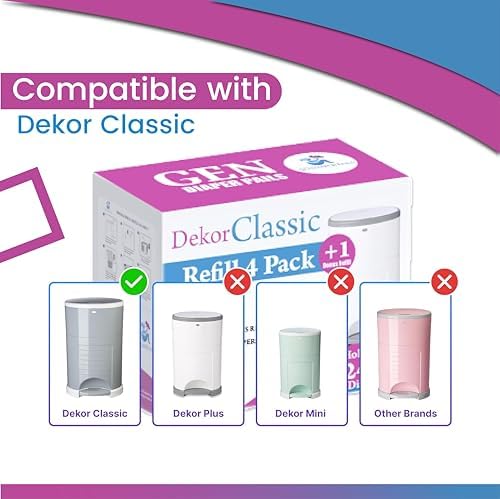 Powder scented replacement bags for nursery diaper bins