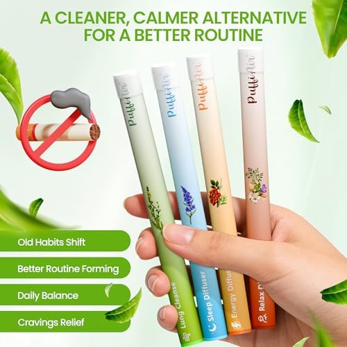 PUFFIAIR 4 pack packaging showing 600 uses per pen feature