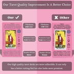 Smoostart pink tarot cards guidebook and storage bag accessories