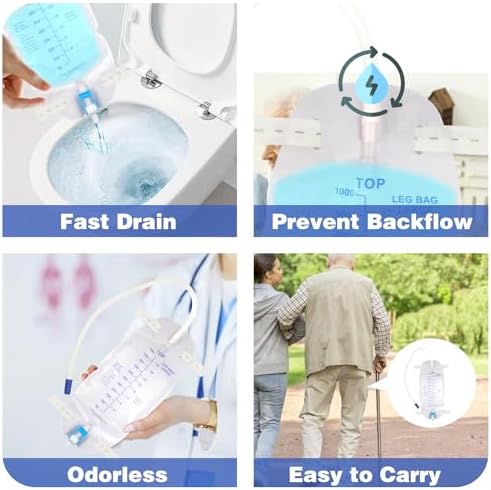 Adjustable cloth straps for secure attachment of catheter leg bag