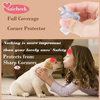 T-shaped silicone baby safety guard on table corner
